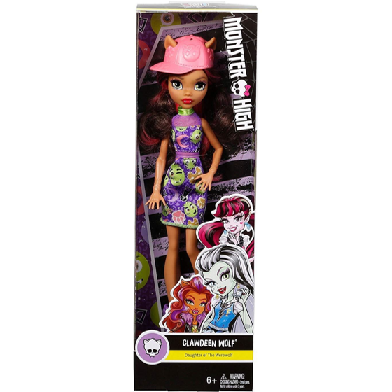 Monster High Doll, Clawdeen Wolf with Accessories and Pet Dog, Posable  Fashion Doll with Purple Streaked Hair