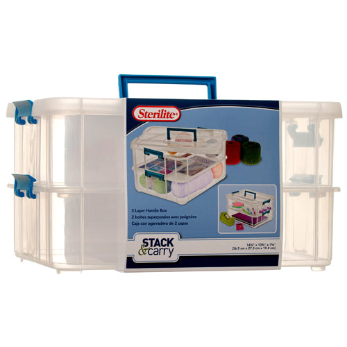 Sterilite Stack And Carry 3 Layer Handle Box And Tray, Plastic