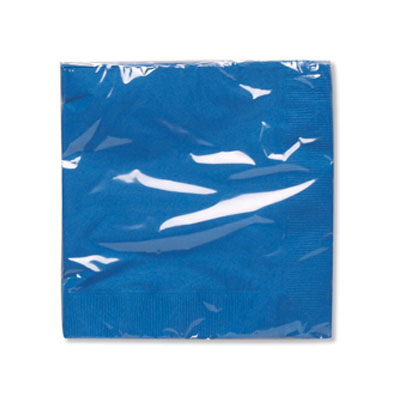 Solid Color Party Paper Napkin Blue 12cm, 20pcs