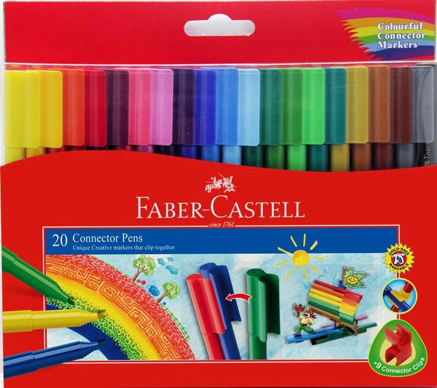 FABER-CASTELL 20 CONNECTOR COLOR PENS