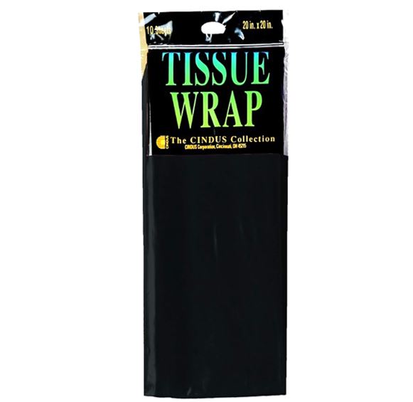 TISSUE WRAP BLACK 10pcs size 50cm X 50cm