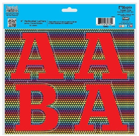 50pcs PERFORATED  Pre-Cut ABC  LETTERS,  10cm